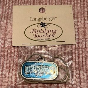 Longaberger Blue Finishing Touches basket tag